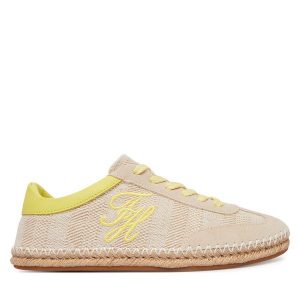 Espadryle Tommy Hilfiger. Brązowe espadryle TOMMY HILFIGER, bez wzorów, bez obcasa. Za 449,99 zł.