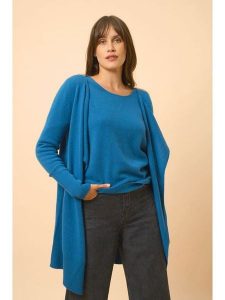 Just Cashmere Kaszmirowy kardigan "Brooke" w kolorze niebieskim rozmiar: L. Niebieskie kardigany Just Cashmere, z kaszmiru. Za 500,99 zł.