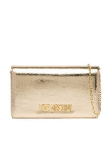 LOVE MOSCHINO Torebka JC4345PP0OKQ0900 Złoty. Żółte torebki klasyczne LOVE MOSCHINO, bez wzorów, ze skóry, bez dodatków. Za 609,99 zł.