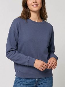 MOSS COPENHAGEN Bluza "Ima Q" w kolorze niebieskim rozmiar: XS/S. Niebieskie bluzy Moss Copenhagen, s, bez wzorów, bez kaptura. Za 122,67 zł.