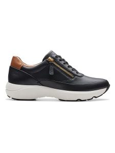 Clarks Skórzane sneakersy "Tivoli Zip" w kolorze czarnym rozmiar: 40. Czarne trampki Clarks, bez wzorów, bez zapięcia. Za 217,99 zł.