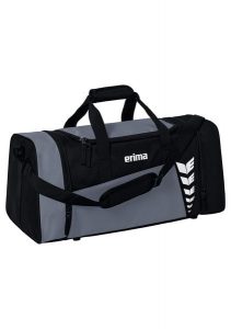 Torba sportowa Erima Six Wings. Czarne torby podróżne i sportowe Erima, bez wzorów, z poliesteru, na ramię. Za 119,99 zł.