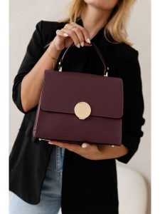 Lia Biassoni Skórzana torebka "Ensa" w kolorze bordowym - 26 x 22 x 12 cm rozmiar: onesize. Czerwone torebki klasyczne Lia Biassoni, bez wzorów, z materiału, przez ramię, bez dodatków. Za 304,99 zł.