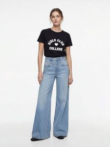 LTB Dżinsy "Weyna" - Flared fit - w kolorze błękitnym rozmiar: W34/L34. Niebieskie jeansy LTB, z aplikacjami, z podwyższonym stanem. Za 195,99 zł.