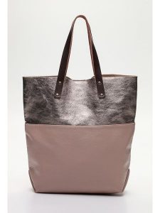 Maison héritage PARIS Skórzany shopper bag "Alon" w kolorze szaroróżowym - 43 x 43 x 12 cm rozmiar: onesize. Różowe shopper bag Maison héritage PARIS, bez wzorów, z materiału, na ramię, bez dodatków. Za 260,99 zł.