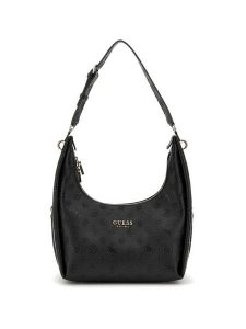 Guess Torebka Phoebe HWPD96 65020 Czarny. Czarne torebki klasyczne Guess, z aplikacjami, ze skóry, bez dodatków. Za 389,99 zł.