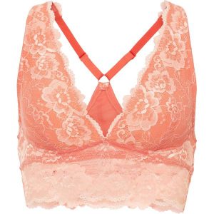Biustonosz bustier z delikatną koronką w cieniowanych kolorach. Niebieskie biustonosze bonprix, bez wzorów, z koronki. Za 72,99 zł.