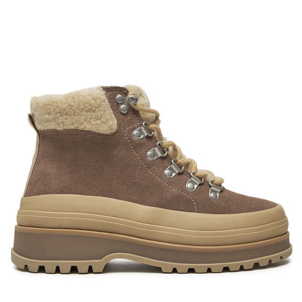 Trapery Gant. Brązowe buty zimowe GANT, bez obcasa, bez zapięcia. Za 429,99 zł.