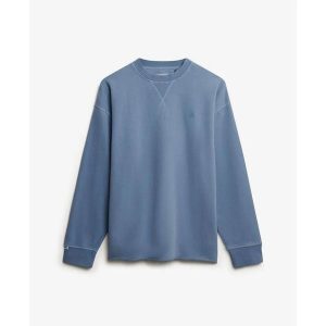 Bluza damska Superdry Studios. Niebieskie bluzy Superdry, bez wzorów, bez kaptura. Za 284,00 zł.