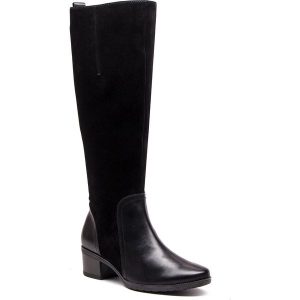 Kozaki CAPRICE - 9-25602-21 Blk Suede Comb 040. Kozaki marki Caprice. W wyprzedaży za 369,00 zł.