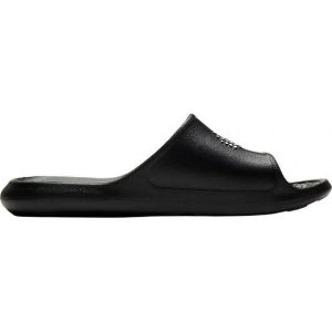 Klapki Nike Victori One Shower Slide CZ7836-001 czarne. Czarne klapki bez wzorów, z materiału, bez obcasa. Za 201,50 zł.