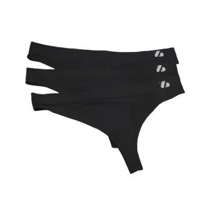 US-001 String - Stringi, Zestaw 3, Czarny. Czarne stringi BARNETT, bez wzorów, z elastanu. Za 108,56 zł.