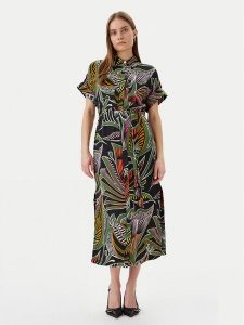 LOLA CASADEMUNT Sukienka koszulowa LS2516059 Zielony Relaxed Fit. Zielone kombinezony LOLA CASADEMUNT, s, bez wzorów, z syntetyku, bez kołnierzyka, bez ramiączek. Za 359,99 zł.