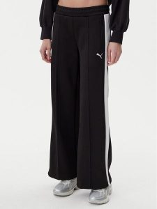 Puma Spodnie dresowe T7 629803 Czarny Wide Leg. Czarne spodnie dresowe Puma, s, bez wzorów, z bawełny. Za 209,99 zł.