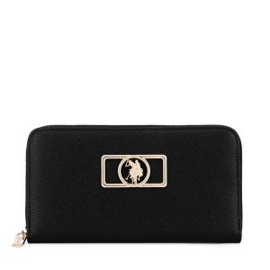 Portfel U.S. Polo Assn. Czarne portfele U.S. Polo Assn., bez wzorów. Za 129,99 zł.