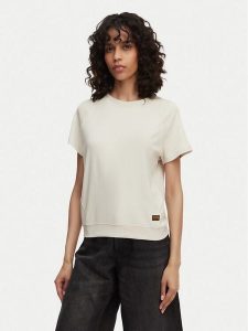 G-Star Raw T-Shirt Reglan D24512-D976 Kremowy Regular Fit. Białe t-shirty G-Star Raw, s, bez wzorów, z bawełny, bez kołnierzyka, bez ramiączek. Za 179,99 zł.