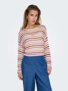 ONLY Sweter ze wzorem rozmiar: L. Swetry oversize ONLY, l, bez wzorów, ze splotem, bez ramiączek. Za 87,81 zł.