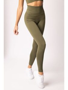 Spaio Legginsy sportowe "Adapt" w kolorze khaki rozmiar: XL. Brązowe legginsy Spaio, xl, bez wzorów, z materiału, outdoorowe. Za 114,71 zł.