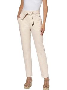 Heine Dżinsy - Slim fit - w kolorze beżowym rozmiar: 40. Brązowe spodnie z wysokim stanem Heine, bez wzorów, z materiału, z podwyższonym stanem. Za 114,17 zł.