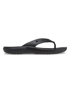 Crocs Japonki "Classic" w kolorze czarnym rozmiar: 42/43. Czarne klapki Crocs, bez wzorów, z tworzywa sztucznego, z otwartym noskiem, bez obcasa. Za 100,99 zł.