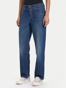 Guess Jeans Jeansy W5BA3O D0026 Niebieski Boyfriend Fit. Niebieskie jeansy Guess Jeans, z aplikacjami, z bawełny. Za 349,99 zł.