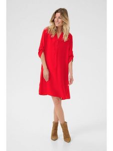 Cream Sukienka w kolorze czerwonym rozmiar: 40. Czerwone sukienki Cream, bez wzorów, bez kołnierzyka, bez ramiączek, midi. Za 184,95 zł.