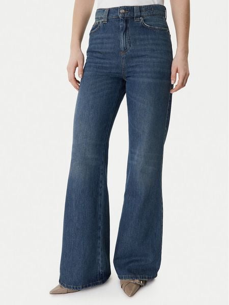 Marella Jeansy 2613181014 Granatowy Wide Leg. Niebieskie jeansy Marella, bez wzorów, z bawełny. Za 549,99 zł.