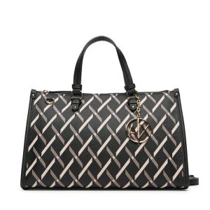 Torebka Armani Exchange. Czarne torebki klasyczne Armani Exchange, bez wzorów, bez dodatków. Za 569,99 zł.