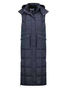 Geographical Norway Kamizelka pikowana "Varda" w kolorze granatowym rozmiar: S. Niebieskie kamizelki Geographical Norway, s, bez wzorów, bez kołnierzyka, bez ramiączek, bez kaptura. Za 232,45 zł.