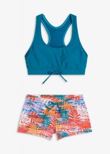 Bikini bustier (2 części). Niebieskie bikini bonprix, bez wzorów. Za 119,99 zł.