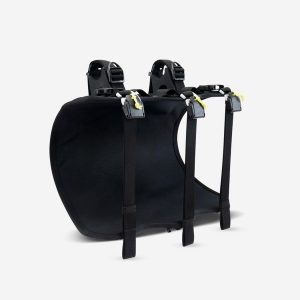 Uprząż rowerowa do bikepackingu Riverside ADVT 900 na torbę na kierownicę. Czarne torebki klasyczne ROCKRIDER, bez wzorów, bez dodatków. Za 219,99 zł.