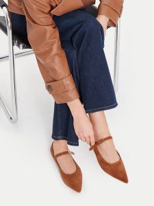 MEXX Baleriny EO-WS1314-01 Brązowy jasny. Brązowe balerinki Mexx, bez wzorów, bez obcasa, bez zapięcia. Za 299,99 zł.