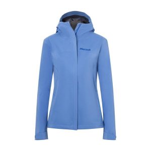 Kurtka turystyczna przeciwdeszczowa damska Marmot PreCip Eco. Niebieskie kurtki Marmot, xs, bez wzorów, bez kaptura. Za 439,99 zł.