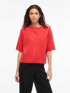 Vila Kardigan "Viliga" w kolorze czerwonym rozmiar: M. Czerwone kardigany Vila, z materiału. Za 83,62 zł.