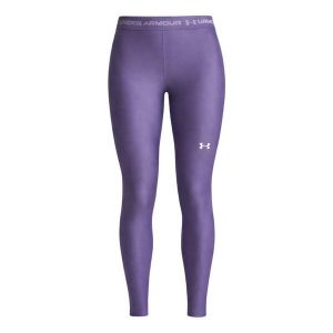 Legginsy Under Armour Heatgear Legging Damskie. Fioletowe legginsy Under Armour, bez wzorów, z elastanu, z podwyższonym stanem, długie. Za 282,99 zł.