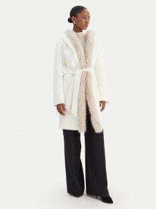 Rinascimento Płaszcz zimowy CFC0126714003 Écru Regular Fit. Płaszcze Rinascimento, na zimę, l, bez wzorów, z syntetyku, bez kaptura. Za 919,00 zł.