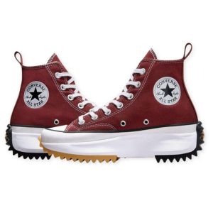 Buty damskie Converse Run Star Hike Platform Cherry. Czerwone trampki Converse, bez wzorów, bez zapięcia. Za 366,24 zł.