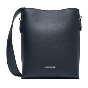 Torebka GINO ROSSI. Niebieskie torebki klasyczne Gino Rossi, bez wzorów, bez dodatków. Za 249,99 zł.