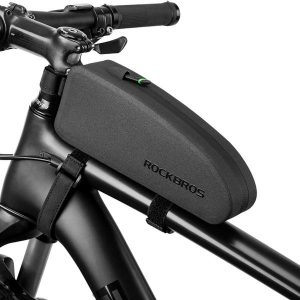 Wodoodporna torba na ramę rowerową. Czarne torby podróżne i sportowe ROCKBROS, bez wzorów, z materiału. Za 102,00 zł.