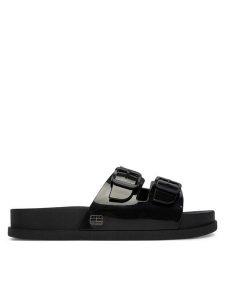 Tommy Jeans Klapki Tjw Comfort Jelly Slides EN0EN02974 Czarny. Czarne klapki Tommy Jeans, bez wzorów, z jeansu, bez obcasa. Za 249,99 zł.