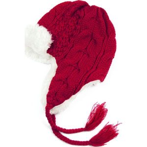 Czapka damska Ciepła uszatka Warkocz czerwona. Czapki marki Art of Polo. Za 36,52 zł.