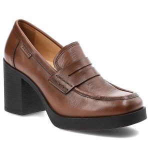 Brązowe Półbuty Nessi Gustowne Buty Na Obcasie. Brązowe półbuty Nessi, bez wzorów, ze skóry, bez obcasa, na obcasie, bez zapięcia. Za 359,00 zł.