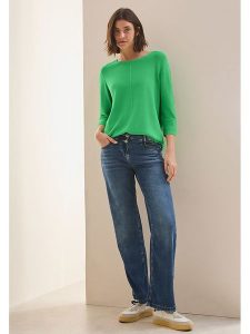 Cecil Sweter w kolorze zielonym rozmiar: L. Zielone swetry oversize Cecil, l, bez wzorów, ze splotem, bez ramiączek. Za 140,95 zł.