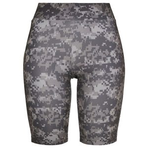 Spodenki kolarskie dla kobiet Urban Classics high waist camo tech (grandes taill. Czarne szorty Urban Classics, bez wzorów, z podwyższonym stanem. Za 175,50 zł.
