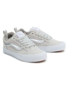 Vans Skórzane sneakersy "Knu Skool" w kolorze srebrnym rozmiar: 34,5. Szare trampki Vans, bez wzorów, bez zapięcia. Za 127,35 zł.
