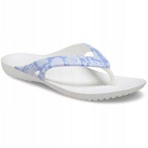 Japonki Dla Dorosłych Crocs Kadee II Flip. Białe klapki Crocs, bez wzorów, z materiału, bez obcasa. Za 71,99 zł.