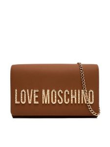 LOVE MOSCHINO Torebka JC4121PP0NKD020A Brązowy. Brązowe torebki wieczorowe LOVE MOSCHINO, bez wzorów, ze skóry, bez dodatków. Za 579,99 zł.