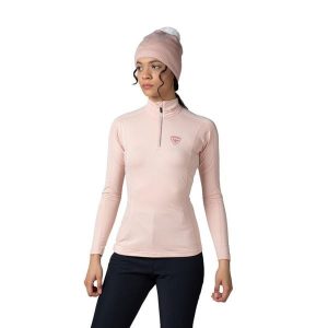 Koszulka termoaktywna Rossignol W Classique 1/2 Zip. Czerwone koszule nocne Rossignol, bez wzorów, bez ramiączek. Za 319,99 zł.