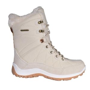 Apres ski dla kobiet Lhotse Afella. Brązowe buty zimowe LHOTSE, bez obcasa, bez zapięcia. Za 442,00 zł.
