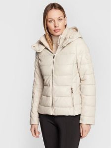 Morgan Kurtka przejściowa 212-GKELY Écru Regular Fit. Kurtki Morgan, bez wzorów, ze skóry, bez kaptura. Za 549,99 zł.